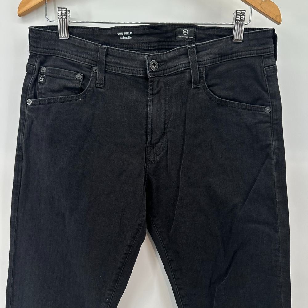AG Adriano Goldschmied Jeans Mens 32R‎ Black The Tellis Modern Slim 5-Pocket